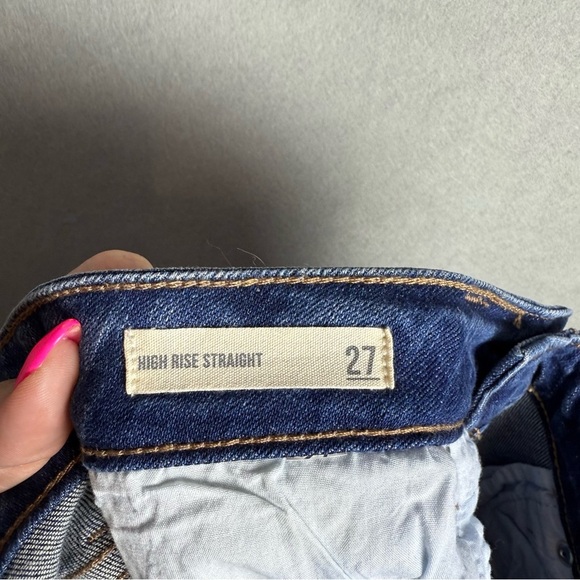 Francesca’s Harper Heritage Women’s High Rise Straight Raw Hem Jeans size 27 NWT - Picture 5 of 13